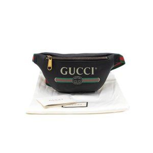 Gucci Vintage Double Belt Bag GG Canvas Brown 22175123